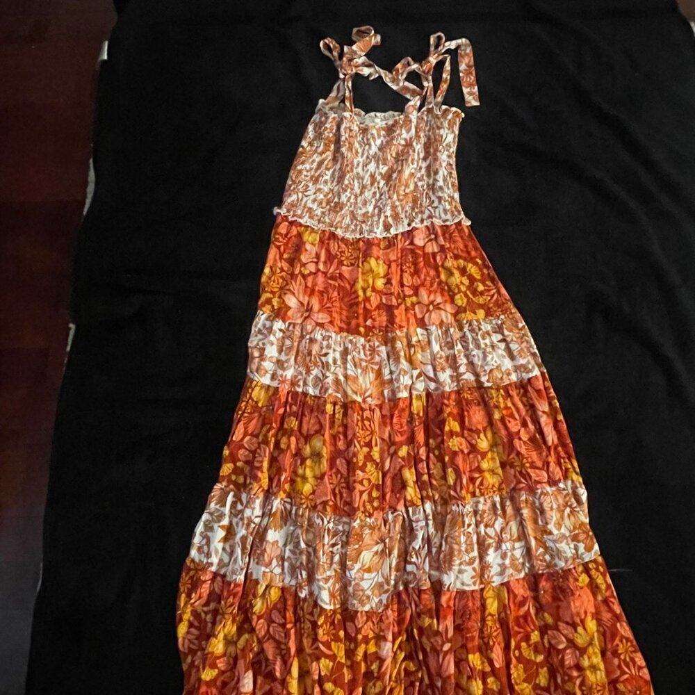 Abel the Label Floral Smocked Maxi Dress Size M - Picture 3 of 7